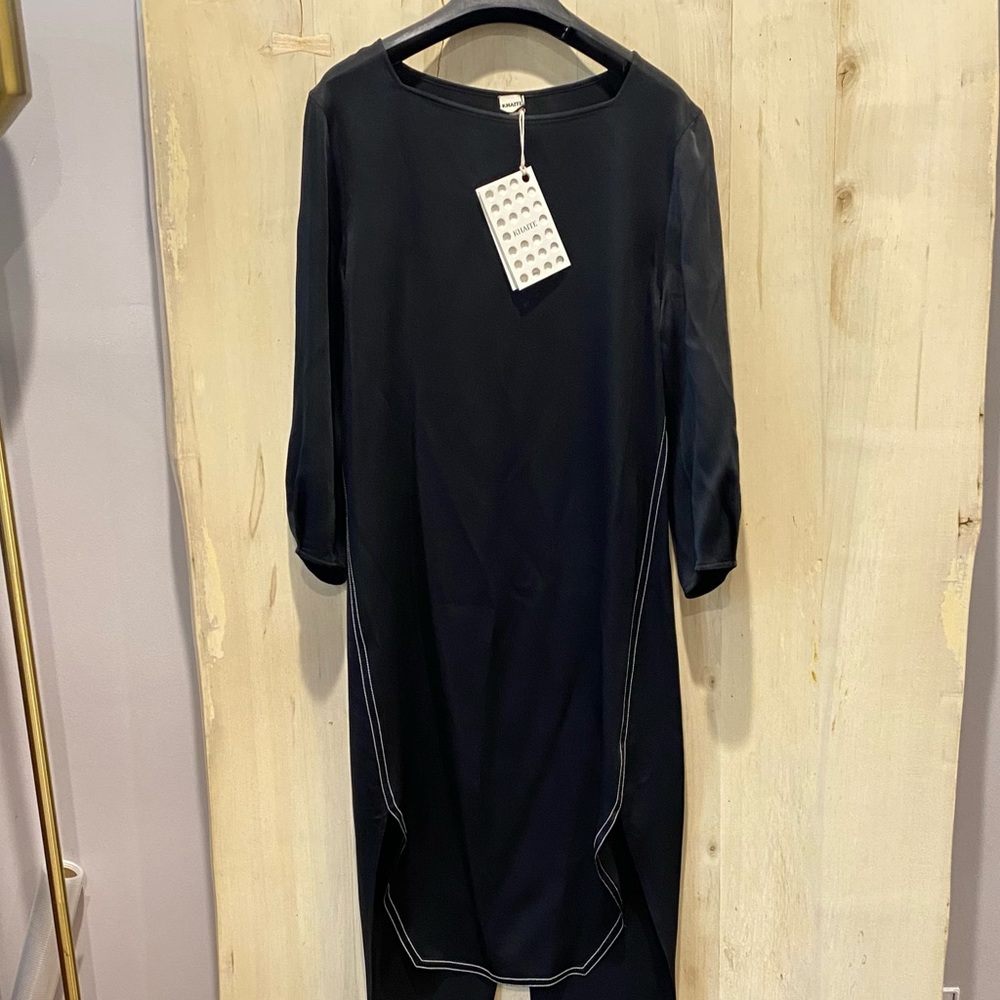 Khaite Everyday Silky Dress in Black - Picture 9 of 9